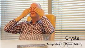  Presentation with yoga - Colorful PPT layouts enhanced with internet problems solution - middle age practicing yoga backdrop and a coral colored foreground