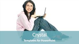  Presentation with girl teens - Amazing theme having internet radio - beautiful teenage girl wearing earphones backdrop and a  colored foreground