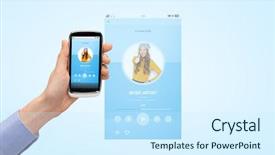  Presentation with radio - PPT layouts with internet radio - people technology and media concept background and a  colored foreground