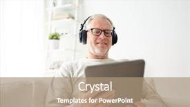  Presentation with learning technology - Amazing theme having internet radio - technology people lifestyle and distance backdrop and a coral colored foreground