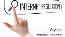  Presentation with search - Presentation design consisting of internet regulation written in search bar on virtual screen background and a white colored foreground