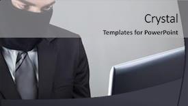  Presentation with safety data - Slides having internet safety - close up of a computer background and a light gray colored foreground