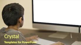  Presentation with internet safety - Amazing PPT theme having internet safety - closeup photo of a numeric backdrop and a violet colored foreground