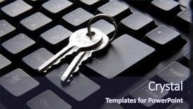  Presentation with internet safety - Colorful PPT layouts enhanced with internet safety - computer keyboard and key backdrop and a wine colored foreground