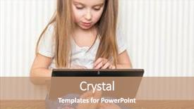  Presentation with internet safety - Theme featuring internet safety - cute little girl background and a coral colored foreground