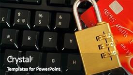  Presentation with internet safety - Beautiful theme featuring internet safety - shopping on-line concept backdrop and a black colored foreground