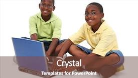  Presentation with internet safety - Colorful PPT theme enhanced with internet safety - two african american black boys backdrop and a tawny brown colored foreground