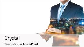  Presentation with lifestyle - PPT theme with internet search leadership - modern business lifestyle background and a  colored foreground