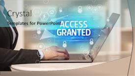  Presentation with data protection - Slide deck featuring internet-security-and-data-protection background and a arctic colored foreground