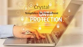  Presentation with data protection - Theme enhanced with internet-security-and-data-protection background and a  colored foreground