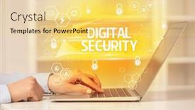  Presentation with data protection - Slide set with internet-security-and-data-protection background and a blonde colored foreground