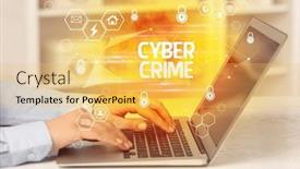  Presentation with internet security - Theme with internet-security-and-data-protection background and a yellow colored foreground