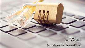  Presentation with security network - Slides having internet-security-and-network-protection background and a light gray colored foreground