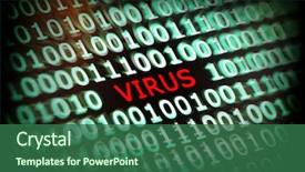  Presentation with hacking - Slides having internet security concept for virus background and a ocean colored foreground