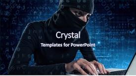  Presentation with internet security - PPT layouts having internet security concept mixed media background and a navy blue colored foreground