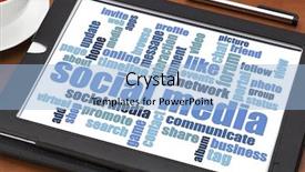  Presentation with social media - Theme having internet sharing portal - social media concept - word background and a light blue colored foreground