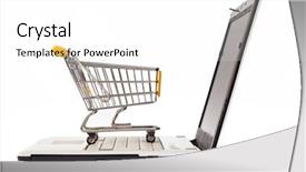  Presentation with internet safety - Slides with internet shopping background and a white colored foreground