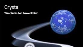  Presentation with symbol - PPT theme with top part of palm tree against a blue summer sky photograph is slightly grainy - best at small or medium sizes background and a tawny brown colored foreground