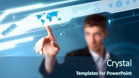  Presentation with high tech technology - PPT theme featuring hi nurse - medical doctor woman use innovative background and a light blue colored foreground