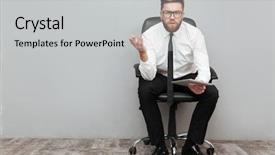  Presentation with eyeglasses - PPT layouts consisting of internet technology - displeased frustrated businessman in eyeglasses background and a  colored foreground