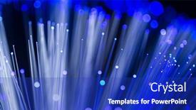  Presentation with optic - Cool new theme with internet-technology-fiber-optic-background backdrop and a royal blue colored foreground