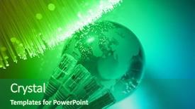  Presentation with fiber - PPT layouts enhanced with internet telephony - fiber optics background with lots background and a forest green colored foreground