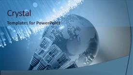  Presentation with fiber optics - Colorful presentation theme enhanced with flip flops coconut and suncream on white exotic sand backdrop and a ocean colored foreground