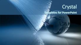  Presentation with fiber optics - Slides enhanced with internet telephony - fiber optics background with lots background and a ocean colored foreground