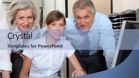  Presentation with team meeting - Amazing PPT theme having interns internships - business team meeting backdrop and a  colored foreground