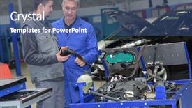  Presentation with internship - Slides featuring interns internships - learning the job background and a ocean colored foreground