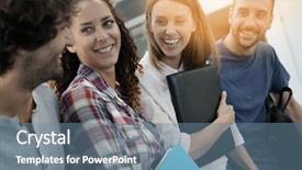  Presentation with business training - Cool new slides with internship - group of students in business backdrop and a seafoam green colored foreground