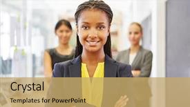  Presentation with apprenticeship - Cool new PPT theme with internship - student in her business apprenticeship backdrop and a yellow colored foreground