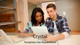  Presentation with electronic - Colorful theme enhanced with internship - teenagers in class using electronic backdrop and a coral colored foreground