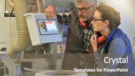  Presentation with internship - Amazing PPT theme having internship - woman in professional training wood backdrop and a violet colored foreground