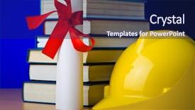  Presentation with industrial - Presentation consisting of internship engineer - concept of industrial education background and a  colored foreground