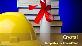  Presentation with industrial - Presentation theme with internship engineer - concept of industrial education background and a  colored foreground