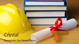  Presentation with industrial - Colorful PPT theme enhanced with internship engineer - concept of industrial education backdrop and a  colored foreground