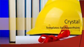  Presentation with industrial engineer - Presentation theme with internship engineer - concept of industrial education background and a  colored foreground