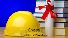  Presentation with internship - Slide deck consisting of internship engineer - concept of industrial education background and a gold colored foreground