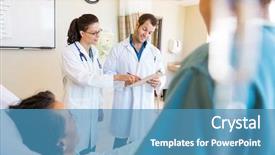  Presentation with internship - Amazing slide set having internship report - young doctors discussing notes backdrop and a teal colored foreground