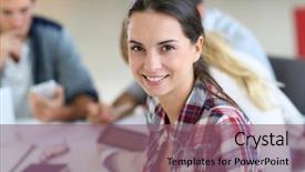  Presentation with chandigarh university - Amazing theme having internship school - cheerful young woman at university backdrop and a violet colored foreground