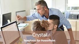  Presentation with students walking to class - Cool new presentation with internship school - students in business class backdrop and a coral colored foreground