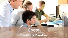  Presentation with desktop - PPT layouts featuring internship school - students with teacher in front background and a  colored foreground