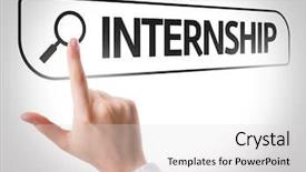  Presentation with internship - Slide deck with internship written in search bar background and a light gray colored foreground