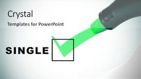  Presentation with green - Audience pleasing presentation theme consisting of interpersonal relationship - check mark drawn backdrop and a white colored foreground