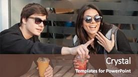  Presentation with happy birthday card brother - PPT theme enhanced with interpersonal relationship - image of happy young lady background and a violet colored foreground