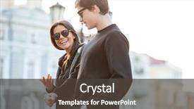  Presentation with sad woman walking - Audience pleasing slide set consisting of interpersonal relationship - image of smiling young woman backdrop and a tawny brown colored foreground