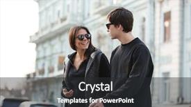  Presentation with interpersonal relationship - Slide set consisting of interpersonal relationship - picture of happy young woman background and a dark gray colored foreground