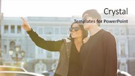  Presentation with lady - Cool new PPT theme with interpersonal relationship - picture of pretty young lady backdrop and a white colored foreground