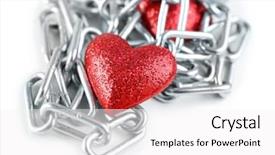  Presentation with metal manufacturer red - Cool new presentation with interpersonal relationship - two red hearts with metal backdrop and a white colored foreground